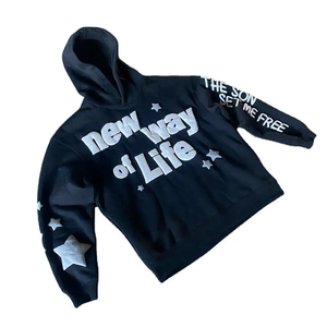 Expédition rapide, coupe classique, molleton épais doublé, impression 3D personnalisée pour sweat à capuche, impression en relief High Street, séchage rapide, homme - Product Image 1