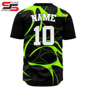 Camiseta de béisbol con estampado de sublimación personalizada de ocio de competición personalizada de alta calidad - Product Image 2