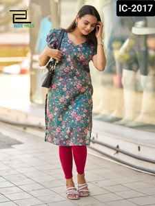 Colecciones de ropa india y pakistaní Simple Simmer Silk Kurtis Tallas grandes Casual y uso diario Impreso Kurtis - Product Image 6