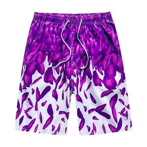 Short de bain solide style rue haute à la mode pour hommes personnalisé 100% polyester à séchage rapide fermeture à la taille élastique en gros - Product Image 3