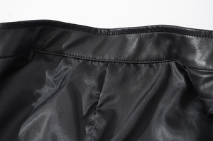 Logo personnalisé OEM Boléro de cavalier en cuir pour femmes élégantes avec fermeture éclair en cuir PU Mini veste courte Veste de baseball en cuir pour femmes personnalisée - Product Image 6