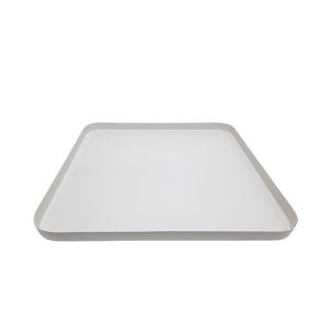 Bandeja soldada decorativa de hierro Juego de 2 bandejas de servicio de color blanco de tamaño pequeño con los mejores precios de venta hechas a mano - Product Image 1