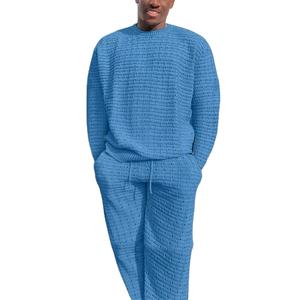 Conjunto Deportivo de 2 Piezas para Hombre, Invierno, Bordado, Pantalón Casual y Sudadera, 100% Algodón Felpa, Transpirable, Alta Calidad - Product Image 5