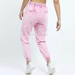 กางเกงจ็อกเกอร์ซักด้วยกรดสำหรับผู้หญิงใส่สบายผลิตสำหรับสวมใส่ในชีวิตประจำวัน - Product Image 3