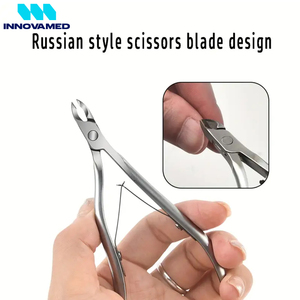 Pince à cuticules en acier inoxydable de qualité supérieure pour outil d'élimination de la peau morte de précision pour gaucher pince à cuticules écologique - Product Image 4