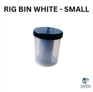 Contenedor pequeño de plástico blanco translúcido con tapa negra, caja de almacenamiento compacta y duradera para organizar aparejos de pesca preatados, uso en el lago - Product Image 2