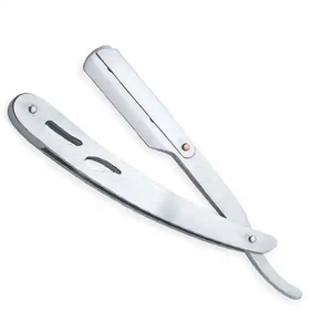 Grooming <b>Tool</b> for <b>Smooth</b> and Precise Shaves White Straight Edge Barber Razor Folding Shaving Knife Beauty Instrument - Product Image 3