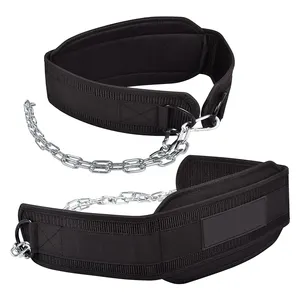 Custom Design Weightlifting Leather Dip Belt Pull Up Dipping Belt / Hot Selling Comfortable Workout Dip Belt