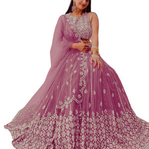 ชุดแต่งงานสำหรับเจ้าสาวชุดเดรสยาวเต็มตัวแขนยาวสำหรับผู้หญิงอินเดีย & ปากีสถานดีไซน์ใหม่100% - Product Image 1