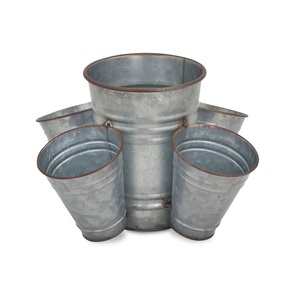 hot sale galvanized triangle <b>planter</b> rustic vintage decorative <b>artificial</b> flower <b>planter</b> used for indoor <b>outdoor</b> decoration - Product Image 5