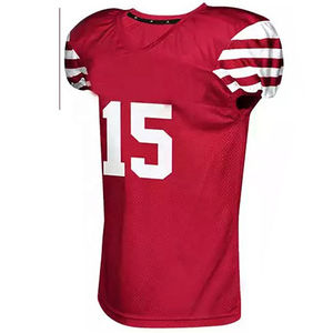 2025 nouveauté maillot de Football américain unisexe séchage rapide à manches courtes personnalisable broderie de haute qualité prix bas - Product Image 5