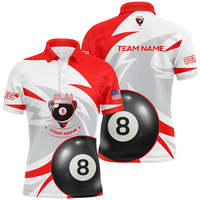 Chemise de billard personnalisée, tricotée, sportive, de haute qualité, en coton et polyester, maillot de club de snooker, séchage rapide, respirant, design imprimé