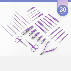 Kit de manicura y pedicura de la mejor calidad, Kit de instrumentos de belleza de acero inoxidable alemán de Color rosa para usos de salón - Product Image 4