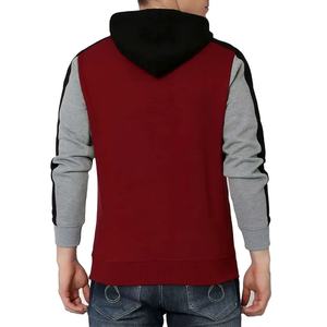 Sweat-shirt à capuche décontracté pour homme 100% coton surdimensionné Noir Pull avec impression de logo personnalisé Coupe régulière Fournisseur OEM Sweat-shirts légers - Product Image 4