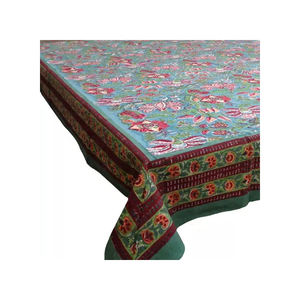 Nouvelle tendance Naya Gulab Gud indien fait à la main écologique bloc imprimé personnalisable doux coton nappe vente pas cher prix - Product Image 5