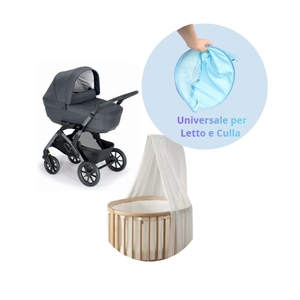 Moustiquaire Dôme Bleue 60 cm à Montage Rapide Universelle pour Lit et Berceau, Résistante et Lavable, Baldaquin de Lit - Product Image 3