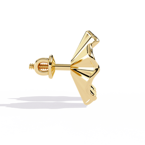 Brilliant 18K Gold Earring with Lab-Grown Diamond White Yellow Rose Gold Stud Earrings for Parties - Product Image 3