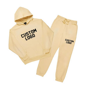 Sweat-shirt d'hiver unisexe en molleton de coton avec logo personnalisé en 3D pour hommes, ensemble respirant et bien ajusté pour le jogging et la salle de sport - Product Image 1