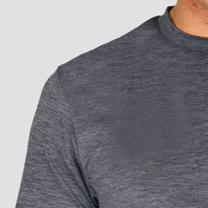 Camiseta duradera para correr de secado rápido para hombre, ropa deportiva informal para correr, ejercicio, manga corta, patrón sólido, tela de punto - Product Image 3