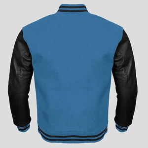 High Quality Custom Men's Baseball Letterman Varsity Bomber Jacket Square Collar Canvas Fleece Winter New Arrival Chicago - Product Image 2