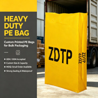 Sac en PE robuste personnalisé de 25 kg, haute capacité de charge, sac en plastique robuste pour matériaux chimiques, emballage ZDTP DIP