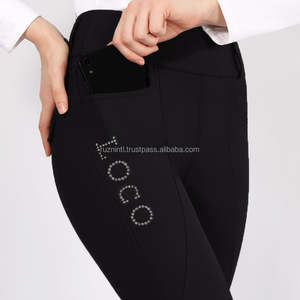 Pantalons d'équitation pour femmes - Culottes d'équitation avec poches, taille haute, extensibles dans quatre directions et à séchage rapide - Product Image 2