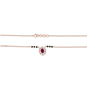 Collar Mangalsutra Tanmaniya con Perlas y Circonitas Chapado en Oro Eternal Promise - Product Image 4