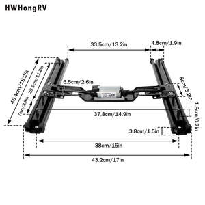 HWHongRV Rail de glissière universel pour siège de voiture, réglage électrique du siège de fourgonnette pour camping-car - Product Image 1