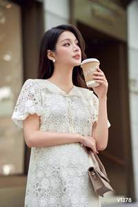 Elegant Anti-Shrink Minimalist Floral Maternity Dress V1278 Custom Design Hot Selling Casual Wear Good Absorbency Manufactured - Product Image 5