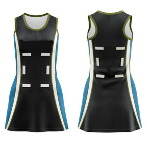 Personalizado sin costuras Reversible transpirable Anti-UV 100% poliéster Netball vestido impreso uniforme paneles único último diseño mujeres - Product Image 2