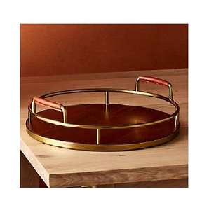 ถาดเสิร์ฟไม้สไตล์อาร์ตเดโคสุดหรูสำหรับชา กาแฟ อาหารเช้าในเดือนรอมฎอน บริการห้องพักโรงแรม-ผู้จัดจำหน่ายจำนวนมากจากอินเดีย - Product Image 2