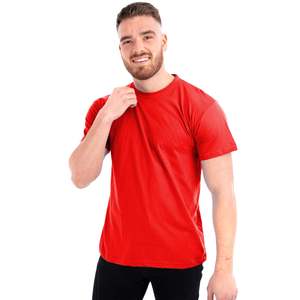 T-shirt personnalisé avec logo pour homme, manches courtes, vêtements de sport, polyester à séchage rapide, tee-shirt de sport pour la salle de sport, entraînement, course à pied, fitness, haut uni, vente en gros - Product Image 2