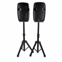 Système de sonorisation PA 2x15 pouces 1000W de puissance de crête, en plastique, sans fil, pour intérieur/extérieur, idéal pour fêtes, DJ, et ensembles de karaoké