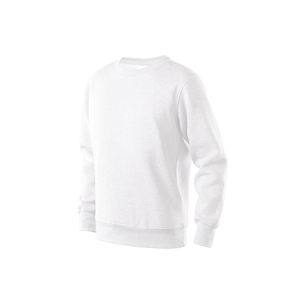 Birlag Sports Unisex <b>White</b> Crew Neck <b>Sweatshirt</b> 100% Cotton Fleece Knitted Regular Fit Casual Autumn Wear Eco-Friendly - Product Image 4