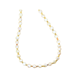Collier élégant en perles d'eau douce plaqué or avec accents colorés, idéal pour la revente - Product Image 2