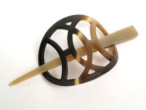 EXPANDING POLISHED BUFFALO HORN HAIR ACCESSORIES Hair Fork Stick <b>Barrettes</b> <b>Clips</b> for Jewelry Matiss Hair Styling - Product Image 5