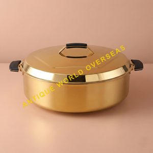 Luxury Double Wall Insulated Stainless Steel Non-Stick Durable <b>Hot</b> Pot Laser Engraving Design <b>Food</b> Warmer Casserole Lid Best - Product Image 4