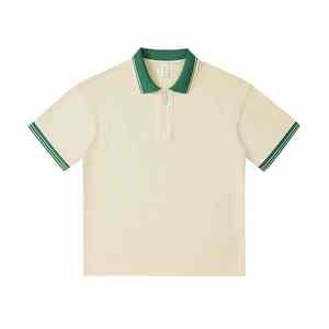 เสื้อยืดลำลองสำหรับผู้ชายระบายอากาศได้ดีแห้งเร็วปักกระเป๋าแขนสั้นเดนิมผ้าถัก100% ไนลอนตามสั่งฤดูร้อน - Product Image 6