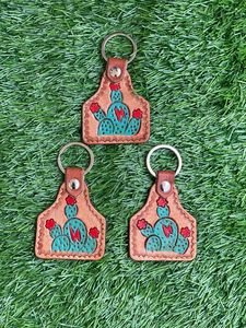 พวงกุญแจหนังวัวแท้สำหรับผู้หญิงเป็นของขวัญวันหยุดทำจากหนังวัวแท้ดีไซน์เนอร์งานออกแบบได้ตามต้องการ - Product Image 3