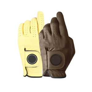 Guantes de golf antideslizantes para hombres y mujeres, transpirables, de cuero Cabretta, logotipo bordado, embalaje personalizado de talla grande, OEM personalizable - Product Image 5