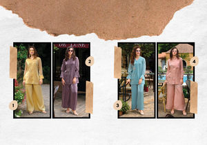 Elegante hilo Vaticano y Kurti hecho a mano con fondo Vaticano y estampado de Chinon Dupatta para ocasiones tradicionales de fiesta - Product Image 5