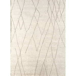 Jaipur <b>Rugs</b> Ivory Luxury Hand Knotted Wool <b>Rugs</b> Thick Soft Abstract Pattern 8x10 9x12 ft for Home Dining Room Outdoor Kitchen - Product Image 1