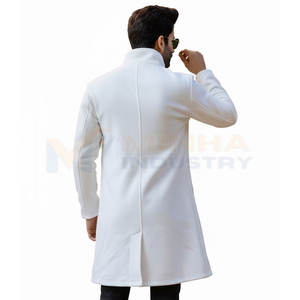 Premium Quality Woolen <b>Mix</b> <b>Fabric</b> Men Long Coat Durable New Style Men Long Coat Made Pakistan - Product Image 2
