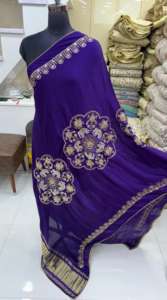 Gajji seda trabajo a mano dupatta 2,50 corte dupatta puro gujji dupatta - Product Image 5