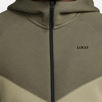 Sweat à capuche pour homme personnalisé, automne-hiver, 100% coton, impression numérique, logo, col à capuche, style décontracté, poche unie, tricot uni, teinture unie