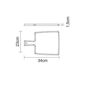 เขียงอะคาเซียสำหรับใช้ในครัวเขียงมีด้ามจับสำหรับเสิร์ฟและตัดอาหาร - Product Image 2
