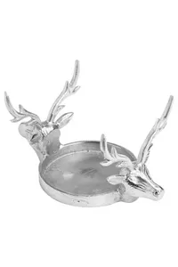 Portavelas de Navidad de metal de aluminio niquelado en bruto y madera de mango decoración de Navidad regalos de Festival - Product Image 5