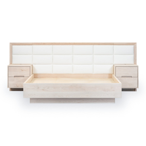 Chất Lượng Cao 1.8M Đôi Hiện Đại Bằng Gỗ Vua Nữ Hoàng Cặp Song Sinh Kích Thước Đầy Đủ Giường Bằng Gỗ Khung Biệt Thự Giường Cubix Lưu Trữ Giường - Product Image 1