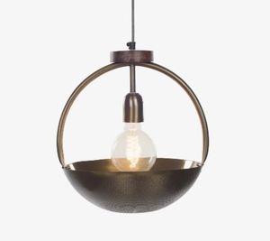 Lampe suspendue tissée à la main de luxe fabriquée en jute et métal pour la décoration intérieure - Product Image 2
