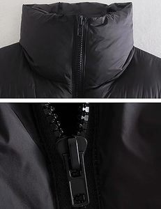 Vente directe d'usine Meilleures ventes Veste d'hiver décontractée pour homme Vêtement d'extérieur de haute qualité Respirant Fermeture éclair personnalisée Col en V Gilet matelassé 100% - Product Image 3